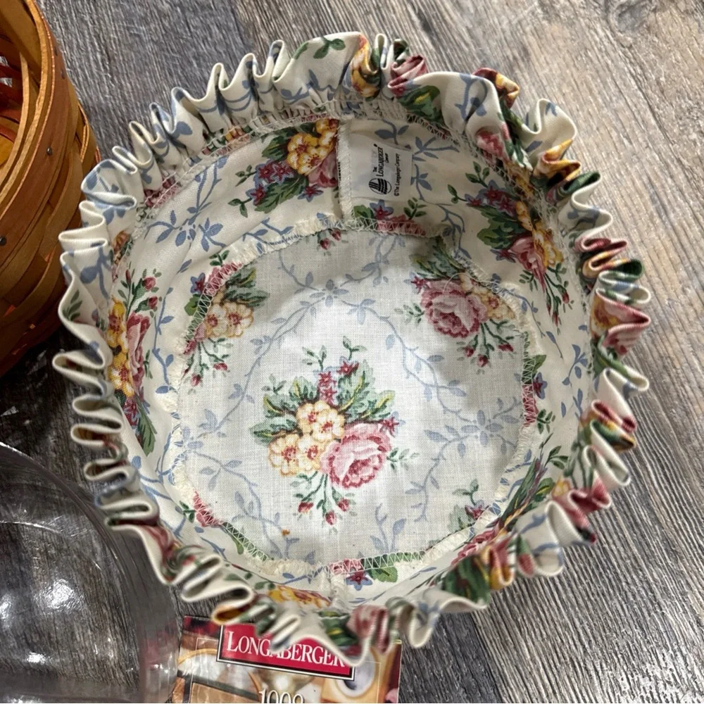 Longaberger 1998 Rings and Things Mothers Day Basket Signed with Liner/protector
